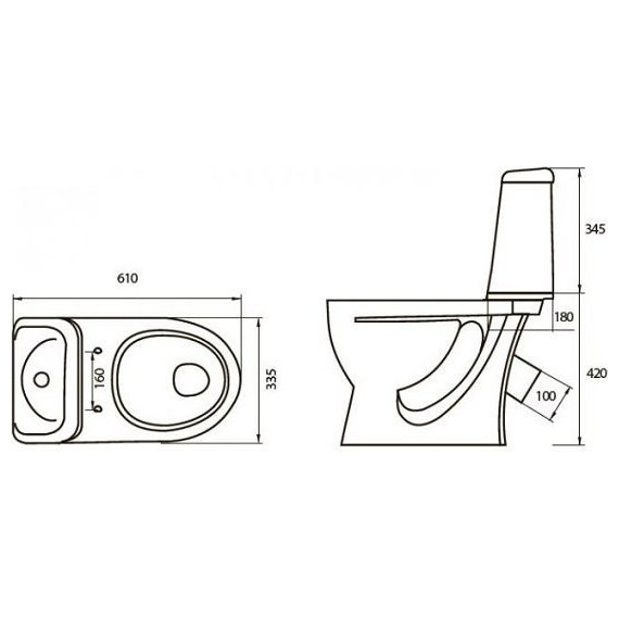 Унитаз напольный Sanita Идеал эконом WC.CC/Ideal/1-P/WHT.G/S1 с крышкой полипропилен - фото 3