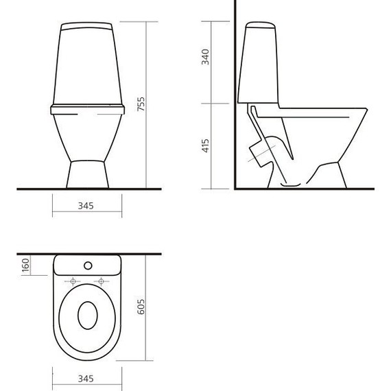 Унитаз напольный Sanita Лада эконом WC.CC/Lada/1-P/WHT.G/S1 с крышкой полипропилен - фото, картинка 3 Унитаз напольный Sanita Лада эконом WC.CC/Lada/1-P/WHT.G/S1 с крышкой полипропилен - фото 3