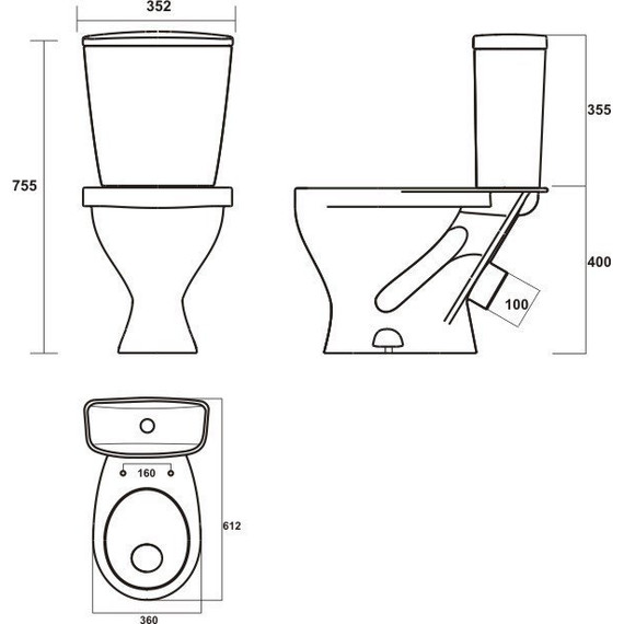 Унитаз напольный Sanita Эталон эконом WC.CC/Etalon/1-P/WHT.G/S1 с крышкой полипропилен - фото, картинка 3 Унитаз напольный Sanita Эталон эконом WC.CC/Etalon/1-P/WHT.G/S1 с крышкой полипропилен - фото 3