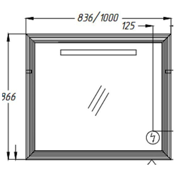 Зеркало Opadiris Карат 80 см, золото - фото 2