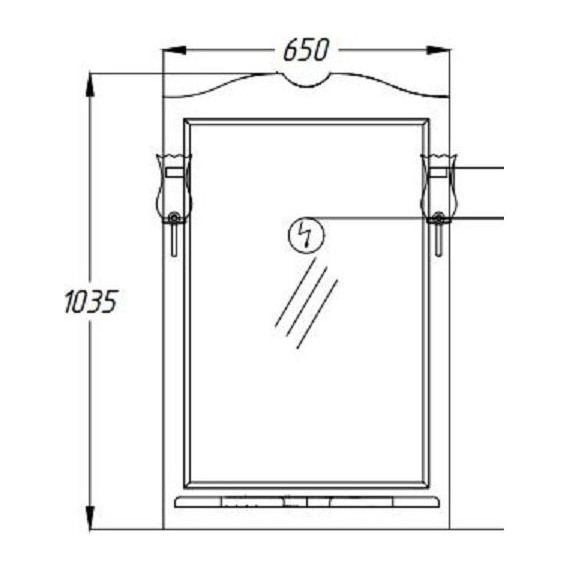 Зеркало Opadiris Клио 65 см, орех - фото 2