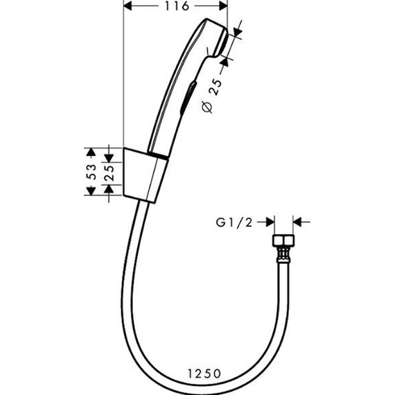 Гигиенический душ Hansgrohe 32129000 - фото 4