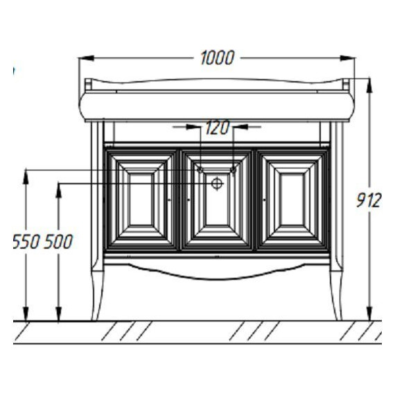 Тумба напольная с раковиной Opadiris Лоренцо 100 см, орех - фото 2
