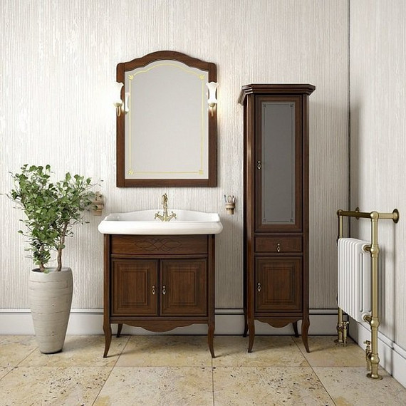 Тумба напольная с раковиной Opadiris Лоренцо 80 см, орех - фото 3