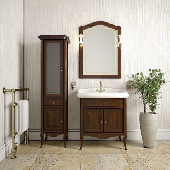 Пенал напольный Opadiris Лоренцо 45 левый, орех - фото 4