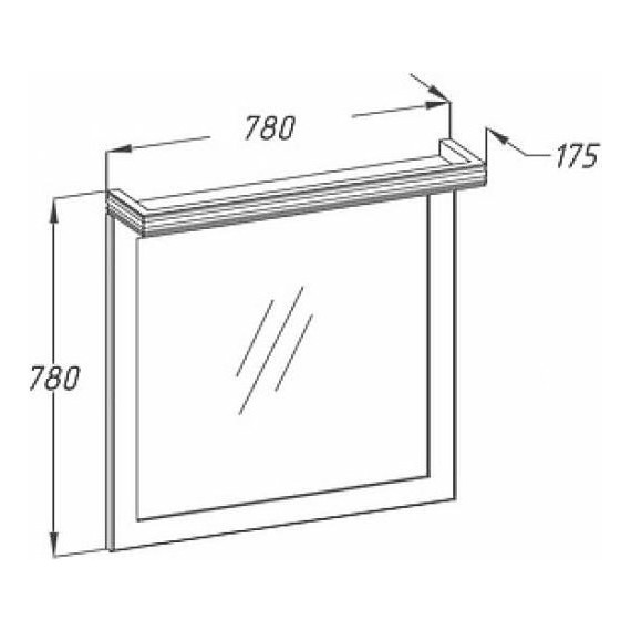 Зеркало Opadiris Мираж 80 см с козырьком, цвет орех - фото 3