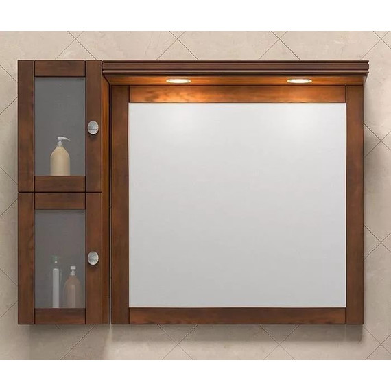 Зеркало Opadiris Мираж 80 см с козырьком, цвет орех - фото 4