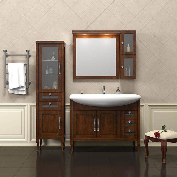 Пенал напольный Opadiris Мираж 45, левый, орех - фото 3