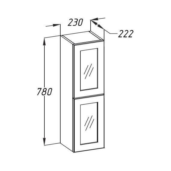 Шкаф подвесной Opadiris Мираж, левый, орех - фото 4