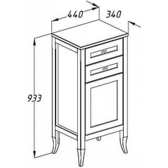 Комод напольный Opadiris Мираж, правый, орех - фото 2