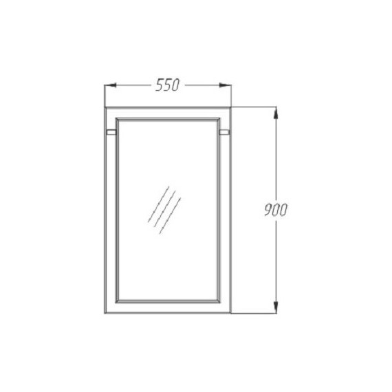 Зеркало Opadiris Омега 55 см, слоновая кость - фото 2