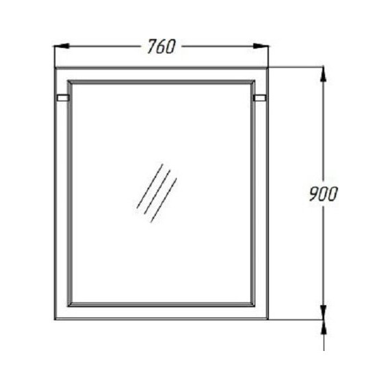 Зеркало Opadiris Омега 75 см, слоновая кость - фото 5