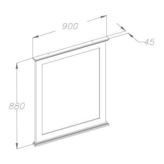 Зеркало Opadiris Палермо 90 см, белый - фото 4