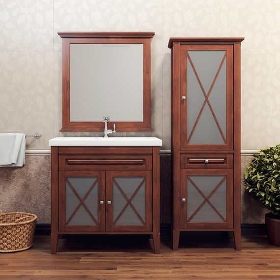 Зеркало Opadiris Палермо 90 см, светлый орех - фото 5