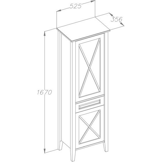 Пенал Opadiris Палермо 50 левый, белый - фото 4
