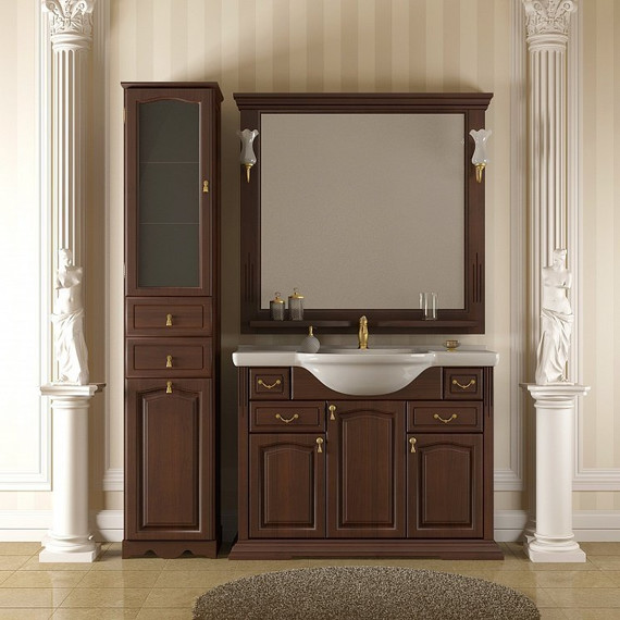 Тумба напольная с раковиной Opadiris Риспекто 100 см, орех - фото 2