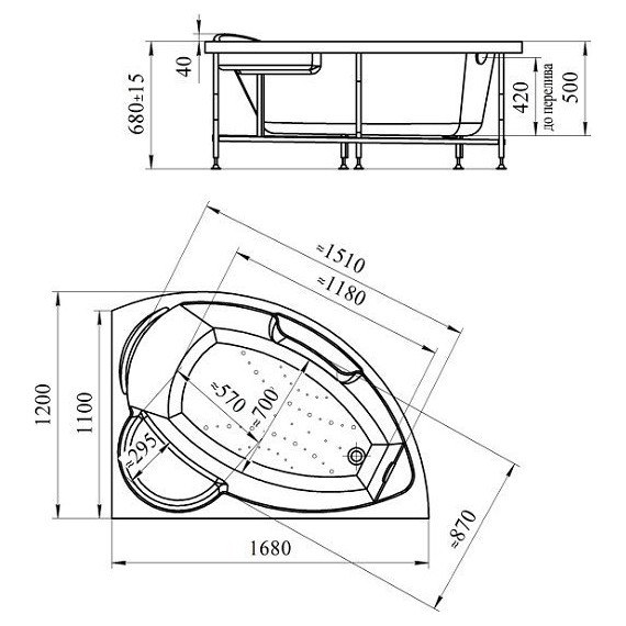 Панель фронтальная Радомир Алари 168 R - фото 3