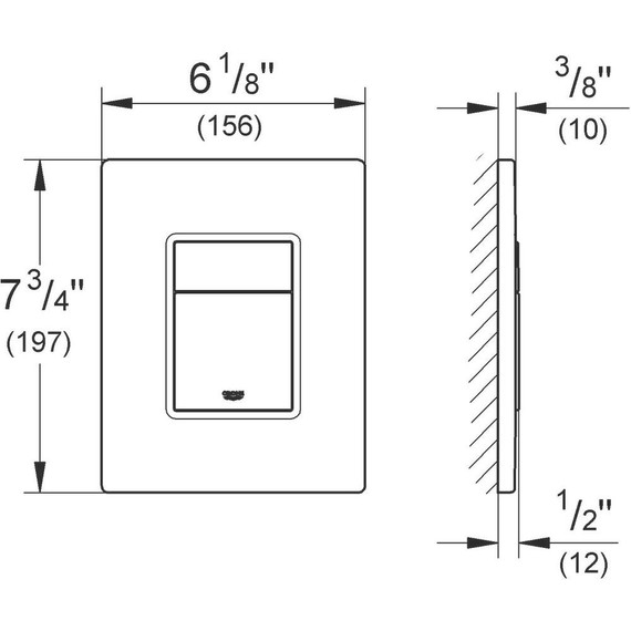 Кнопка смыва Grohe Skate Cosmopolitan 38732EN0, никель брашированный - фото 2