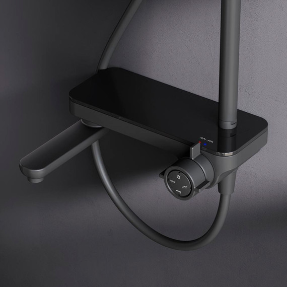 Душевая стойка Am.Pm Like F0780722, черный, Цвет производителя: чёрный - фото, картинка 10 Душевая стойка Am.Pm Like F0780722, черный, Цвет производителя: чёрный - фото 10