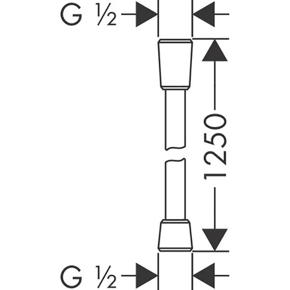 Душевой шланг Hansgrohe Isiflex 28272670, чёрный матовый - фото 2