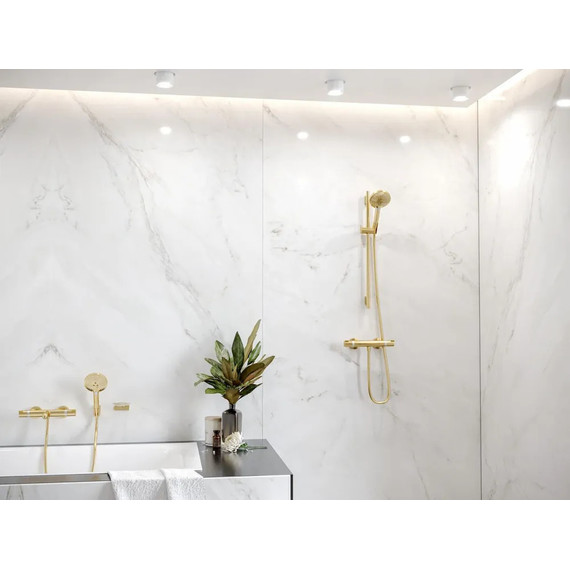 Смеситель для душа с термостатом Hansgrohe Ecostat 13116990, полированное золото - фото 2