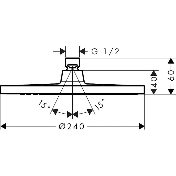 Верхний душ Hansgrohe Crometta S 26723670, чёрный матовый - фото 4