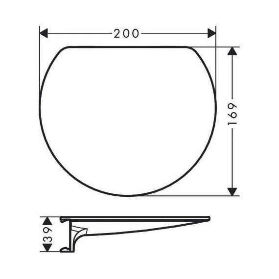 Полка Hansgrohe WallStoris 27915700, цвет белый матовый - фото 2