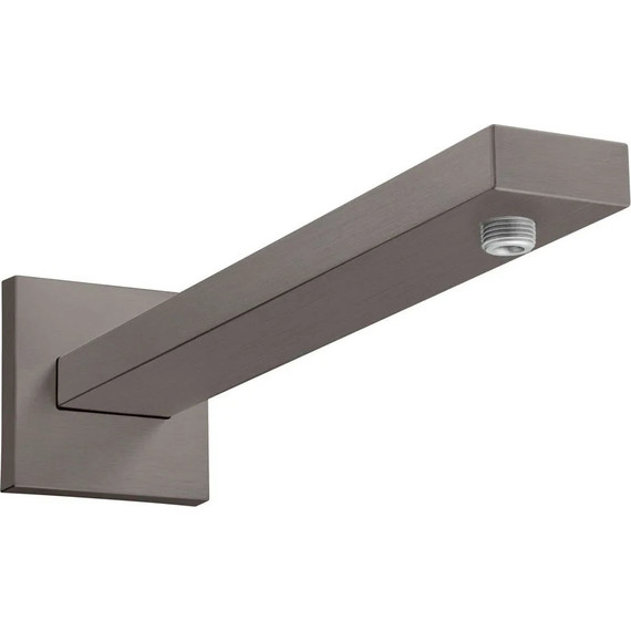 Кронштейн стеновой для верхнего душа Hansgrohe Square 27694340, шлифованный чёрный хром - фото 