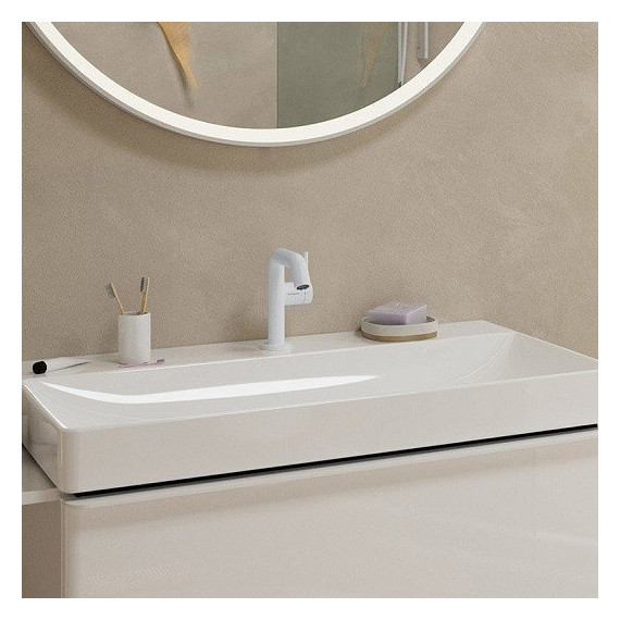 Смеситель для раковины Hansgrohe Tecturis S 73320700, белый - фото 6