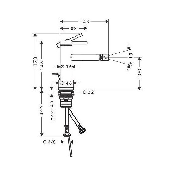 Смеситель для раковины Hansgrohe Tecturis S 73201700, белый - фото 2