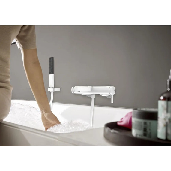 Смеситель для ванны Hansgrohe Finoris 76420700, белый матовый - фото 3