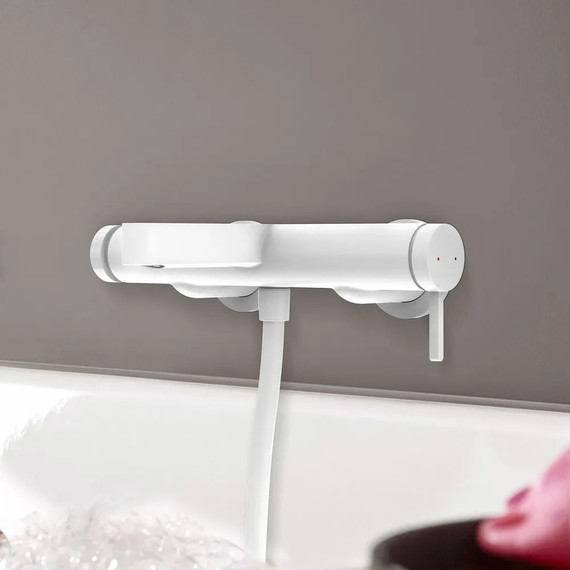 Смеситель для ванны Hansgrohe Finoris 76420700, белый матовый - фото 2