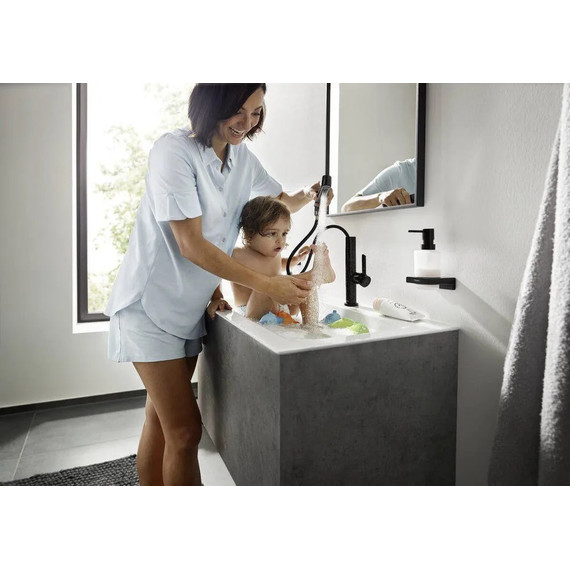 Смеситель для раковины Hansgrohe Finoris 76063670, чёрный матовый - фото 6