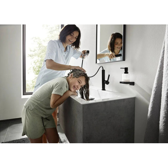 Смеситель для раковины Hansgrohe Finoris 76063670, чёрный матовый - фото 9