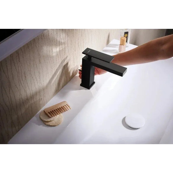 Смеситель для раковины Hansgrohe Tecturis E 73010670, чёрный матовый - фото 2