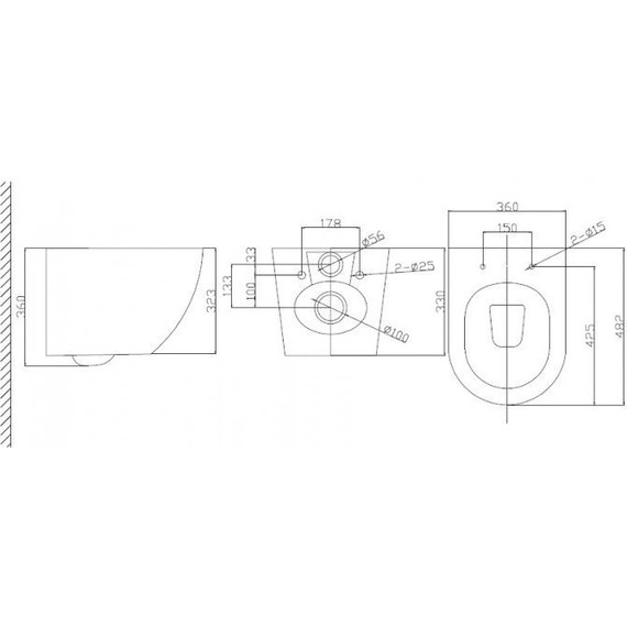 Инсталляция с подвесным унитазом комплект: Grohe Rapid SL 38772001+38732GN0 с подвесным безободковым унитазом BelBagno Uno BB3105CHR/SC сиденье микролифт, крепление, кнопка смыва золото матовое, Цвет производителя: золото матовое - фото 20