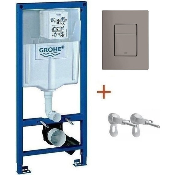 Инсталляция с подвесным унитазом комплект: Grohe Rapid SL 38772001+38732A00 с подвесным безободковым унитазом Azario Grado AZ-0046 SP сиденье микролифт, крепление, кнопка смыва графит, Цвет производителя: графит - фото, картинка 3 Инсталляция с подвесным унитазом комплект: Grohe Rapid SL 38772001+38732A00 с подвесным безободковым унитазом Azario Grado AZ-0046 SP сиденье микролифт, крепление, кнопка смыва графит, Цвет производителя: графит - фото 3