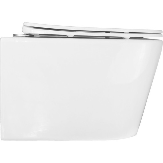 Инсталляция с подвесным унитазом комплект: Grohe Rapid SL 38772001+38732WM0 с подвесным безободковым унитазом Loranto Delphi 91343 сиденье микролифт, крепление, кнопка смыва белый матовый, Цвет производителя: белый матовый - фото 13