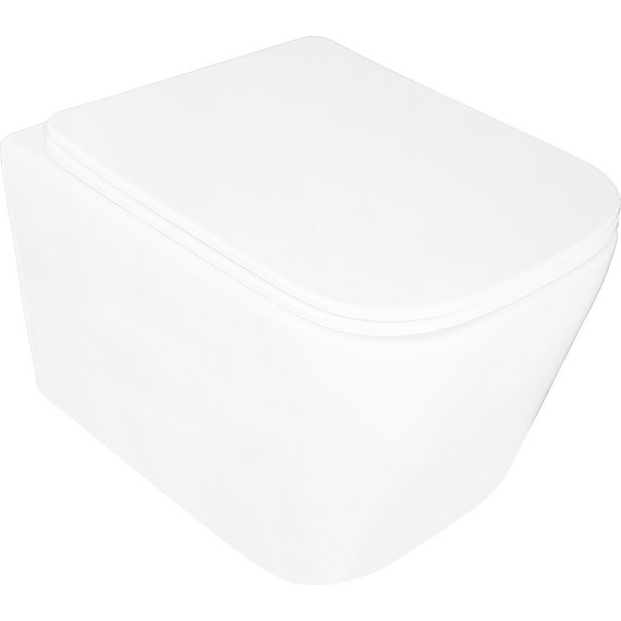 Инсталляция с подвесным унитазом комплект: Grohe Rapid SL 38772001+38732WM0 с подвесным безободковым унитазом Loranto Delphi 91343 сиденье микролифт, крепление, кнопка смыва белый матовый, Цвет производителя: белый матовый - фото 4