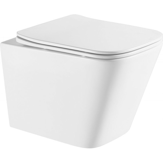 Инсталляция с подвесным унитазом комплект: Grohe Rapid SL 38772001+38732A00 с подвесным безободковым унитазом Azario Teramo AZ-0052-UQ сиденье микролифт, крепление, кнопка смыва графит, Цвет производителя: графит - фото 4