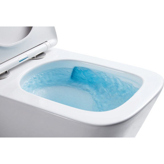 Инсталляция с подвесным унитазом комплект: Grohe Rapid SL 38772001+38732A00 с подвесным безободковым унитазом Azario Teramo AZ-0052-UQ сиденье микролифт, крепление, кнопка смыва графит, Цвет производителя: графит - фото 9