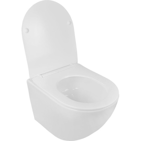 Инсталляция с подвесным унитазом комплект: Grohe Rapid SL 38772001+38732WM0 с подвесным безободковым унитазом Loranto Ester 87265 сиденье микролифт, крепление, кнопка смыва белый матовый, Цвет производителя: белый матовый - фото 5