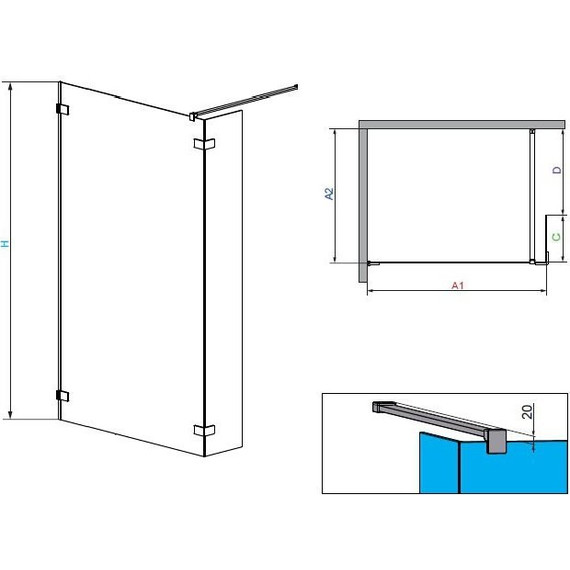 Душевая перегородка Radaway Euphoria Walk-in II 120х200 см, хром/прозрачное - фото 7