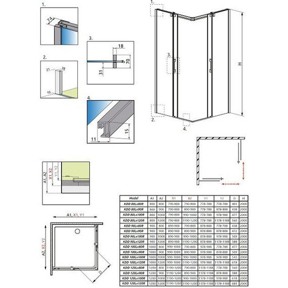 Душевое ограждение Radaway Espera KDD 100х100 см, хром/прозрачное - фото 8
