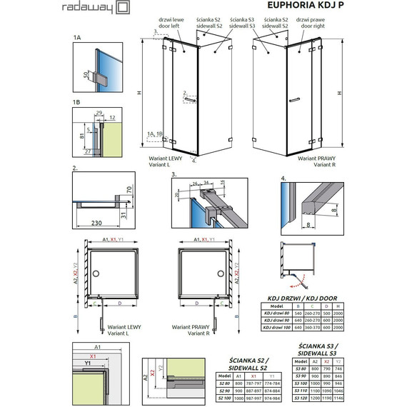Душевое ограждение Radaway Euphoria KDJ P 120х100 см L/R, хром/прозрачное - фото 7