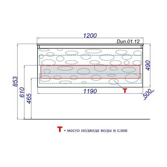 Тумба подвесная с раковиной Aqwella Clarberg Dune 120 см DUN0112 - фото 10
