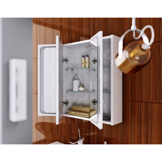 Зеркало-шкаф Aqwella Milan 80 см Mil.04.08 - фото 2