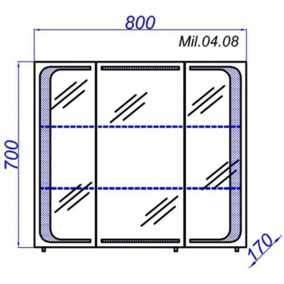Зеркало-шкаф Aqwella Milan 80 см Mil.04.08 - фото 4