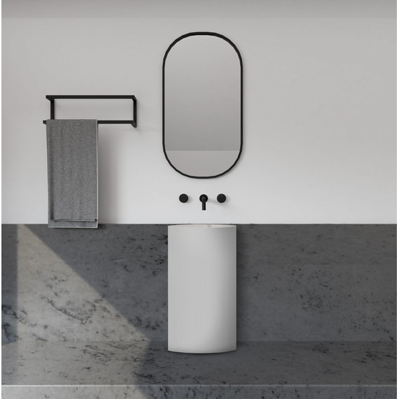 Раковина напольная Abber Stein 45 см AS2506-H, белый матовый - фото 4