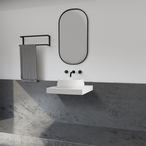 Раковина-чаша Abber Stein 60 см AS2605, белый матовый - фото 2